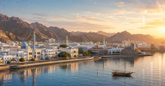 Muscat skyline representing how to register a business in Oman